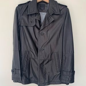 Vintage Ted Baker Trench Leather Jacket Men’s Sz 4